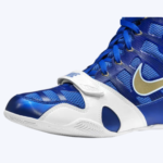 Manny Pacquiao HyperKO boxing boots in blue and white