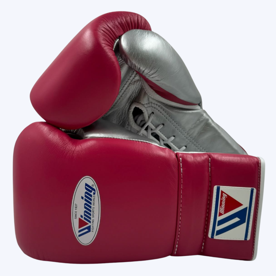 Pink and Silver Winning Boxing Gloves