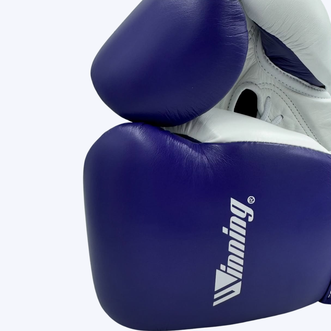 Purple and White Winning Boxing Gloves