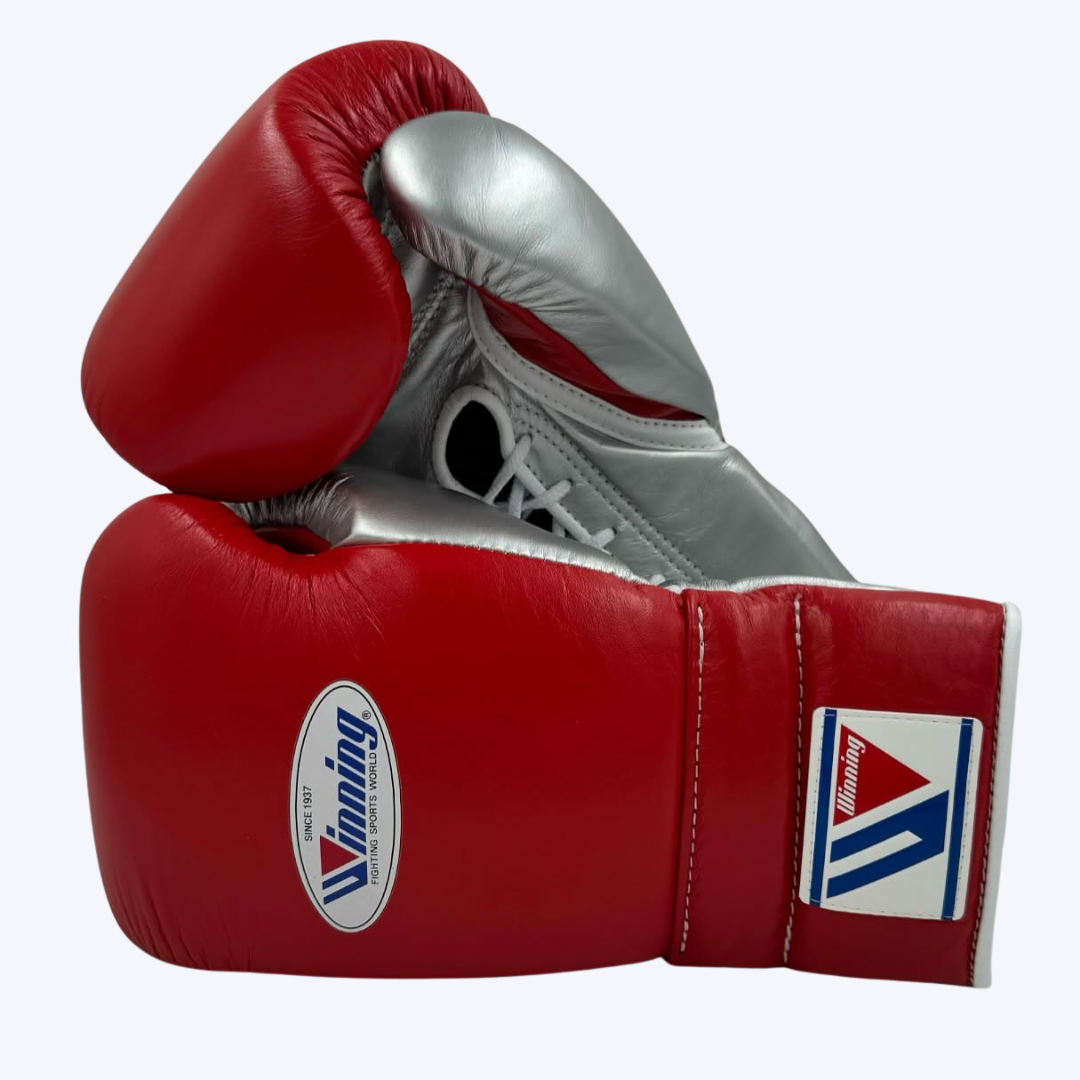 Red and Silver Winning Boxing Gloves