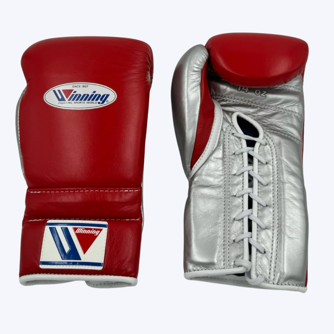 Red and Silver Winning Boxing Gloves