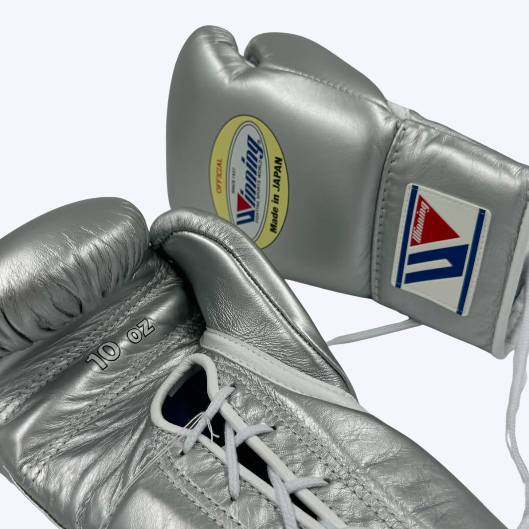 Silver Winning Boxing Gloves