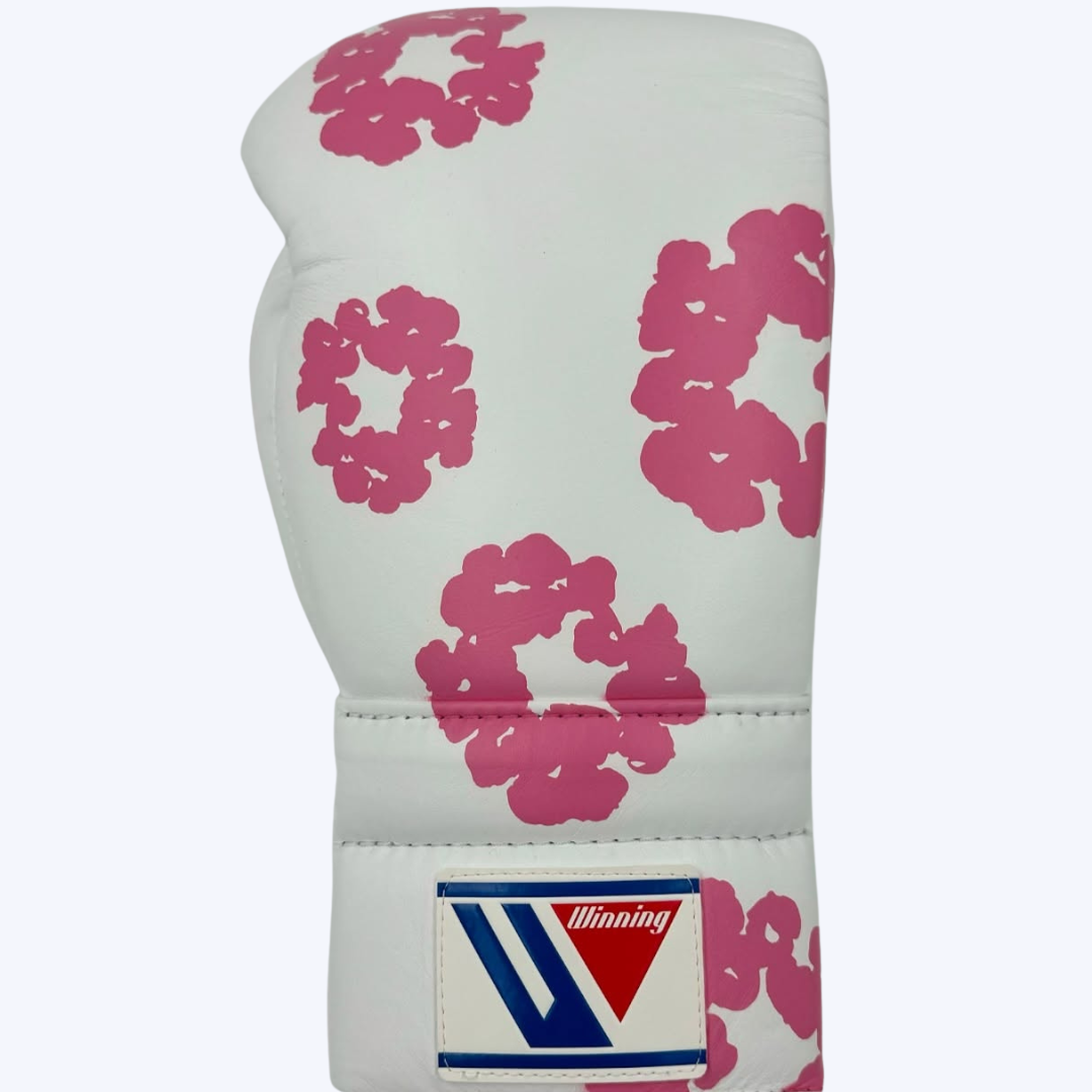 White and Pink Winning Boxing Gloves