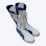 Blue Flame High-Top Pro Wrestling Boots Ring Shoes