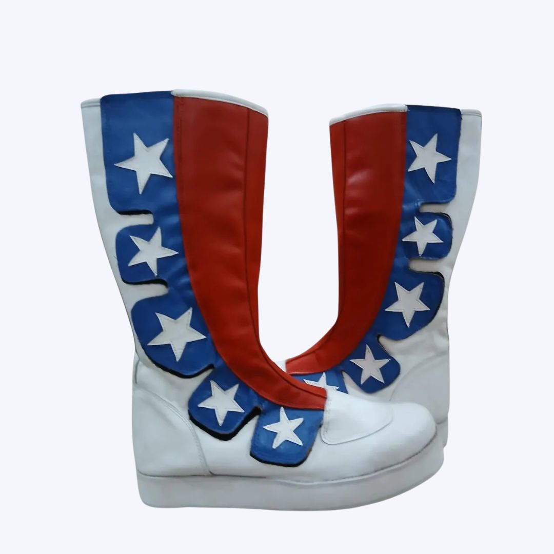 Patriotic Star High-Top Pro Wrestling Boots