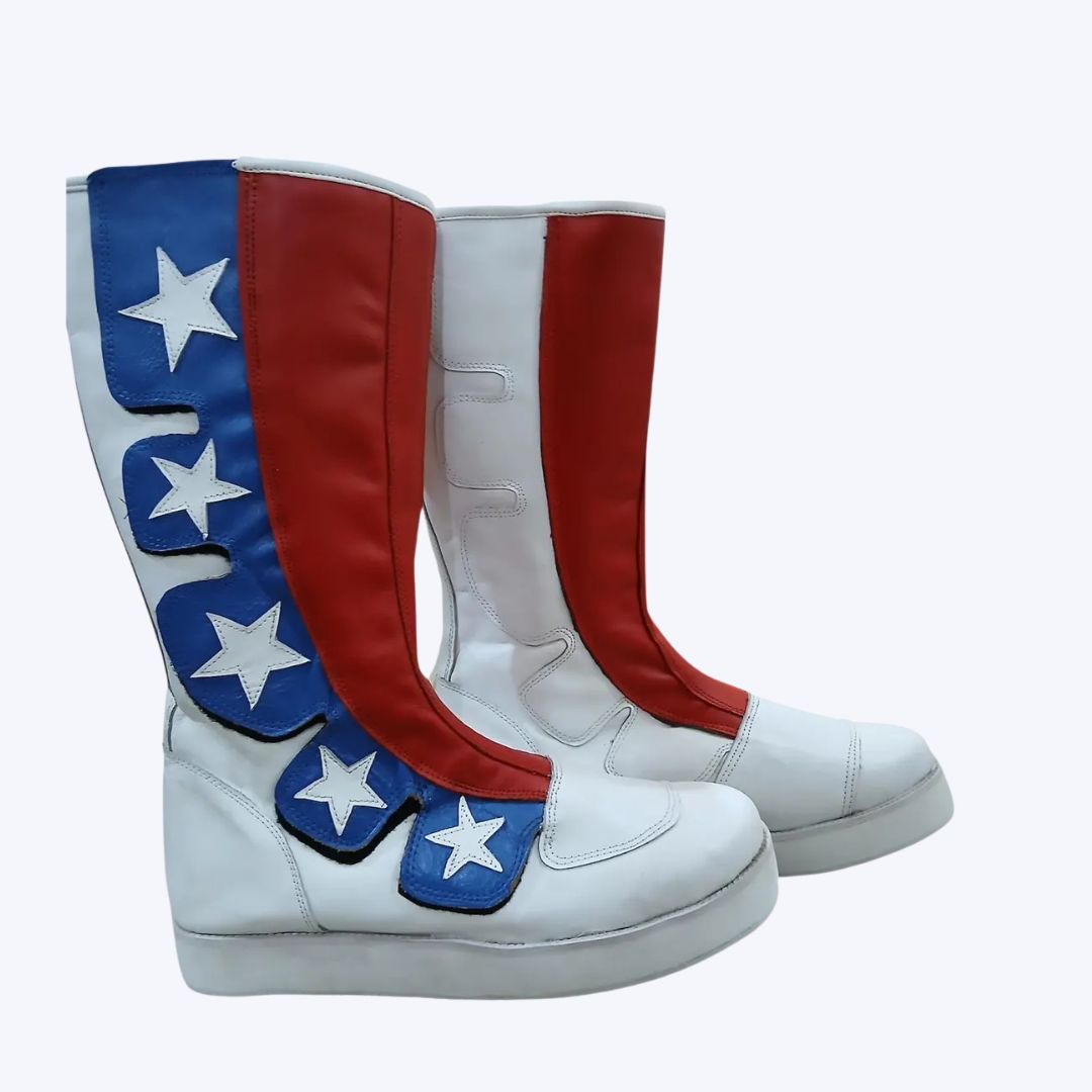 Patriotic Star High-Top Pro Wrestling Boots