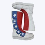 Patriotic Star High-Top Pro Wrestling Boots