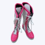 Pink White High-Top Pro Wrestling Boots