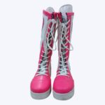 Pink White High-Top Pro Wrestling Boots
